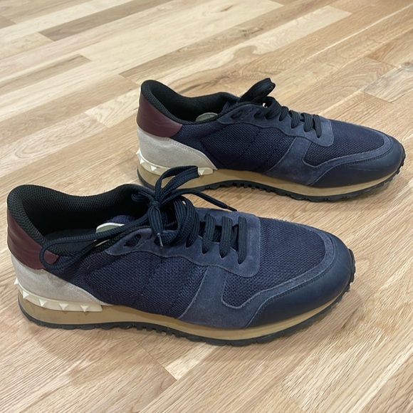 Valentino Garavani Men’s Sneakers, Navy Size 42 - Picture 1 of 7